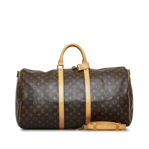 LOUIS VUITTON Women's Keepall 55 Bandouliere Canvas in Brown