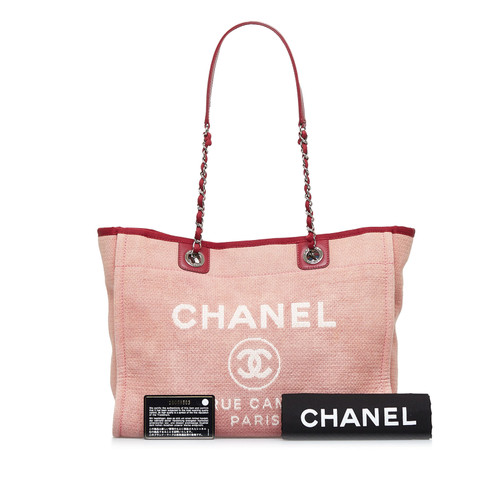 CHANEL Damen Tote Bag aus Canvas in Rosa / Pink