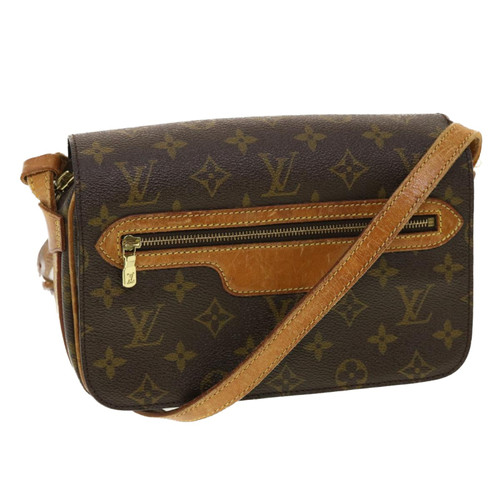 Saint-germain vintage linen crossbody bag Louis Vuitton Brown in