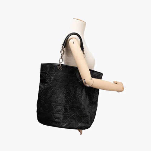 CHRISTIAN DIOR Donna Soft Shopping Tote in Pelle in Nero