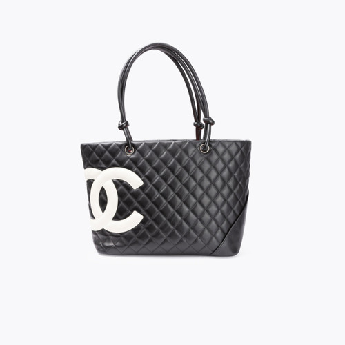 Chanel Cambon large model shopping bag in black quilted leather