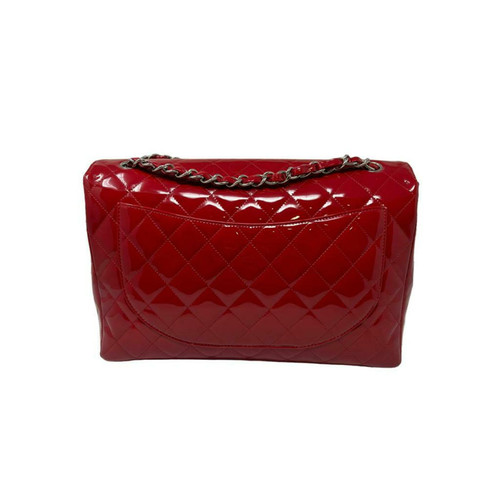 CHANEL Women's Classic Flap Bag Jumbo Patent leather in Red