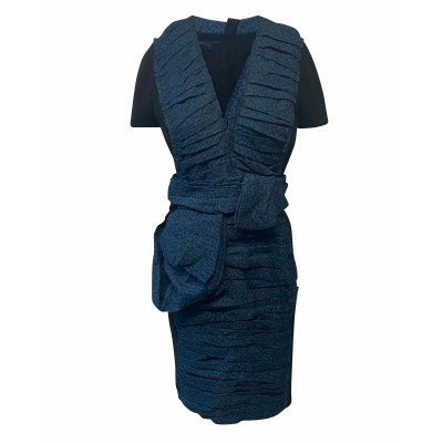 Burberry Prorsum Dress Silk in Blue