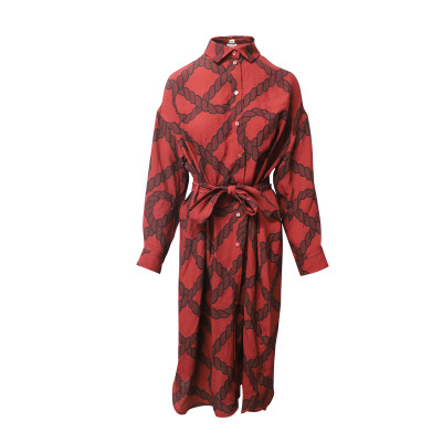 Hermès Robe en Soie en Rouge