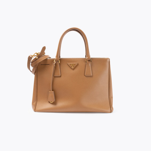 PRADA Damen Saffiano Lux Bag aus Leder in Braun