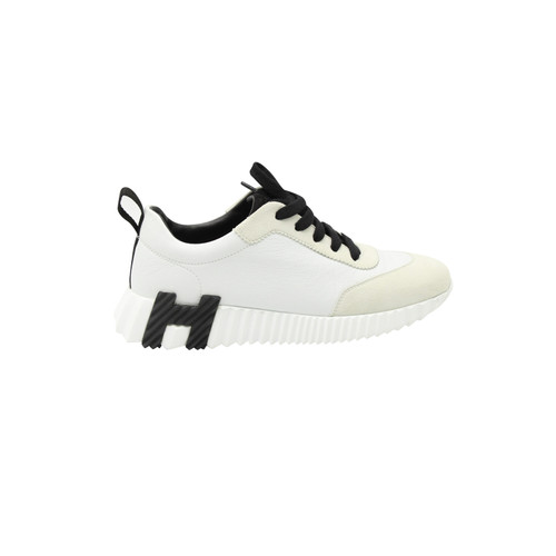HERMÈS Damen Sneakers aus Leder in Weiß Größe: EU 36