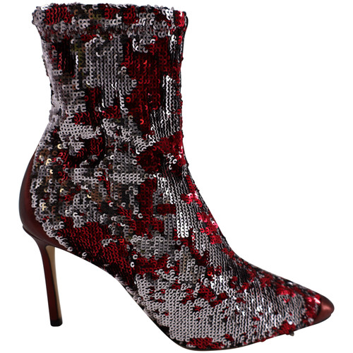 JIMMY CHOO Damen Stiefel aus Leder in Rot Größe: US 8