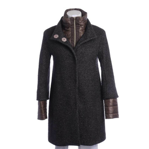 HERNO Damen Jacke/Mantel aus Wolle in Grau Größe: DE 34