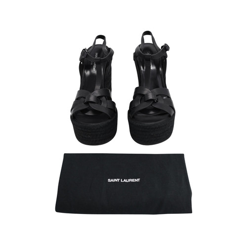 YVES SAINT LAURENT Femme Chaussures compensées en Cuir en Noir