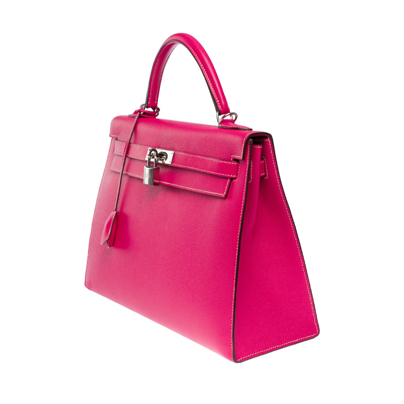 2020 Mint Hermes Kelly 28 Epsom Sellier Pink Rose Extreme Palladium Bag  Strap | eBay