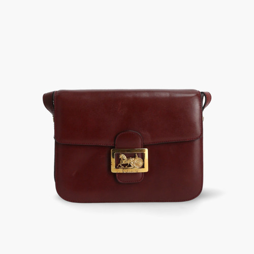 CÉLINE Donna Horse Carriage Bag in Pelle in Rosso