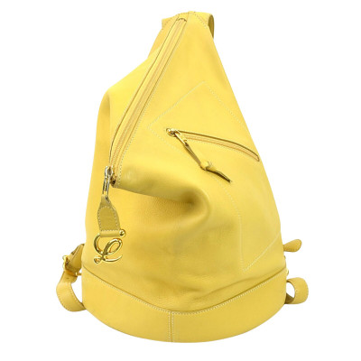Loewe Rucksack aus Leder in Gelb