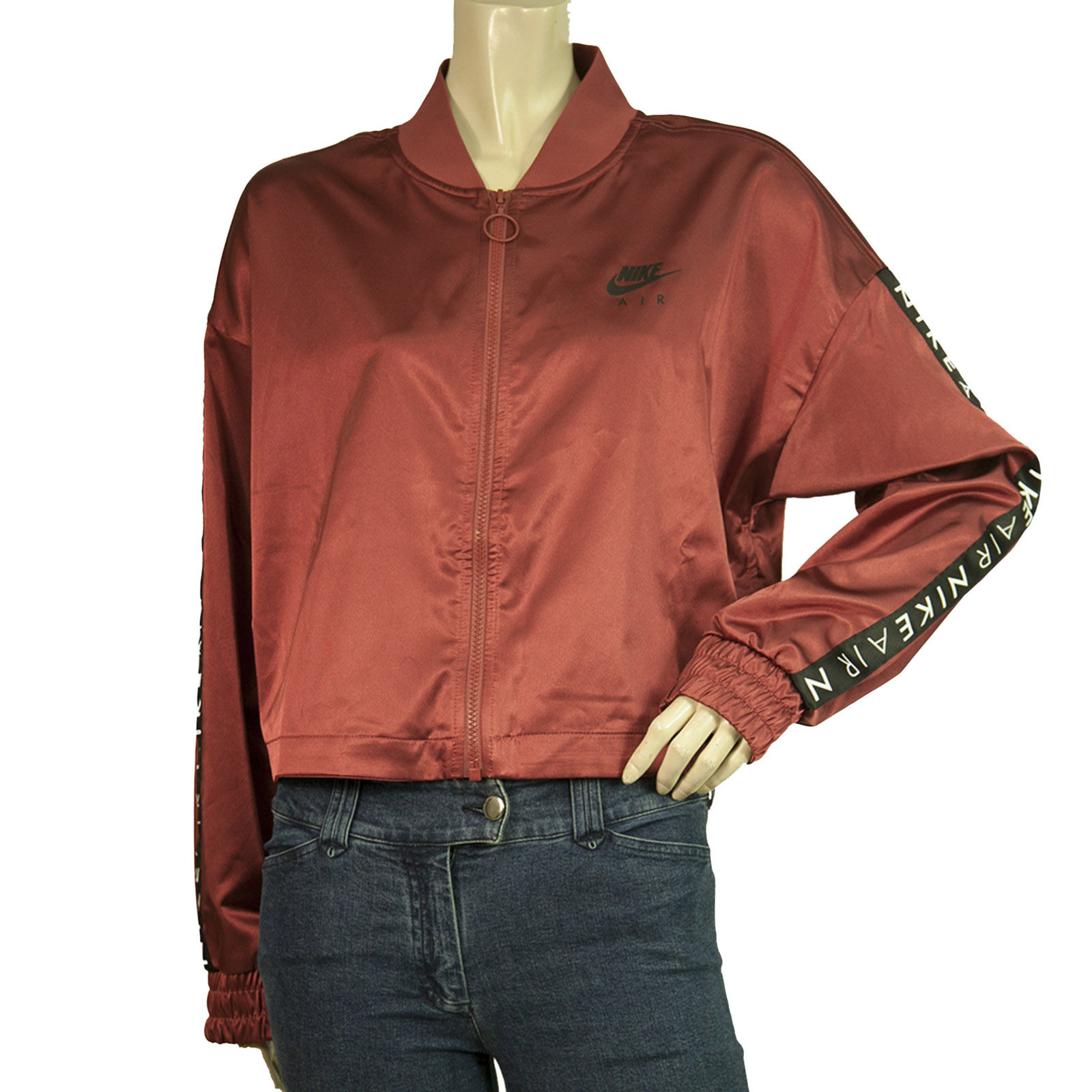 NIKE Women's Jacket/Coat in Bordeaux Size: M | Second Hand