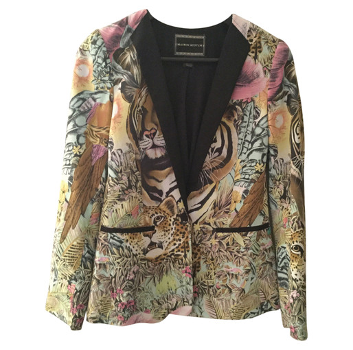 MAISON SCOTCH Dames Blazer met jungle-print in Maat: XS