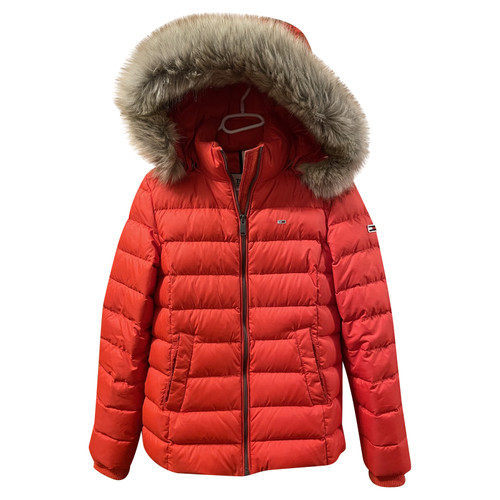 TOMMY HILFIGER Dames Jas/Mantel in Rood in Maat: XS