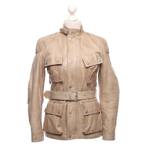 BELSTAFF Donna Giacca/Cappotto in Pelle in Beige