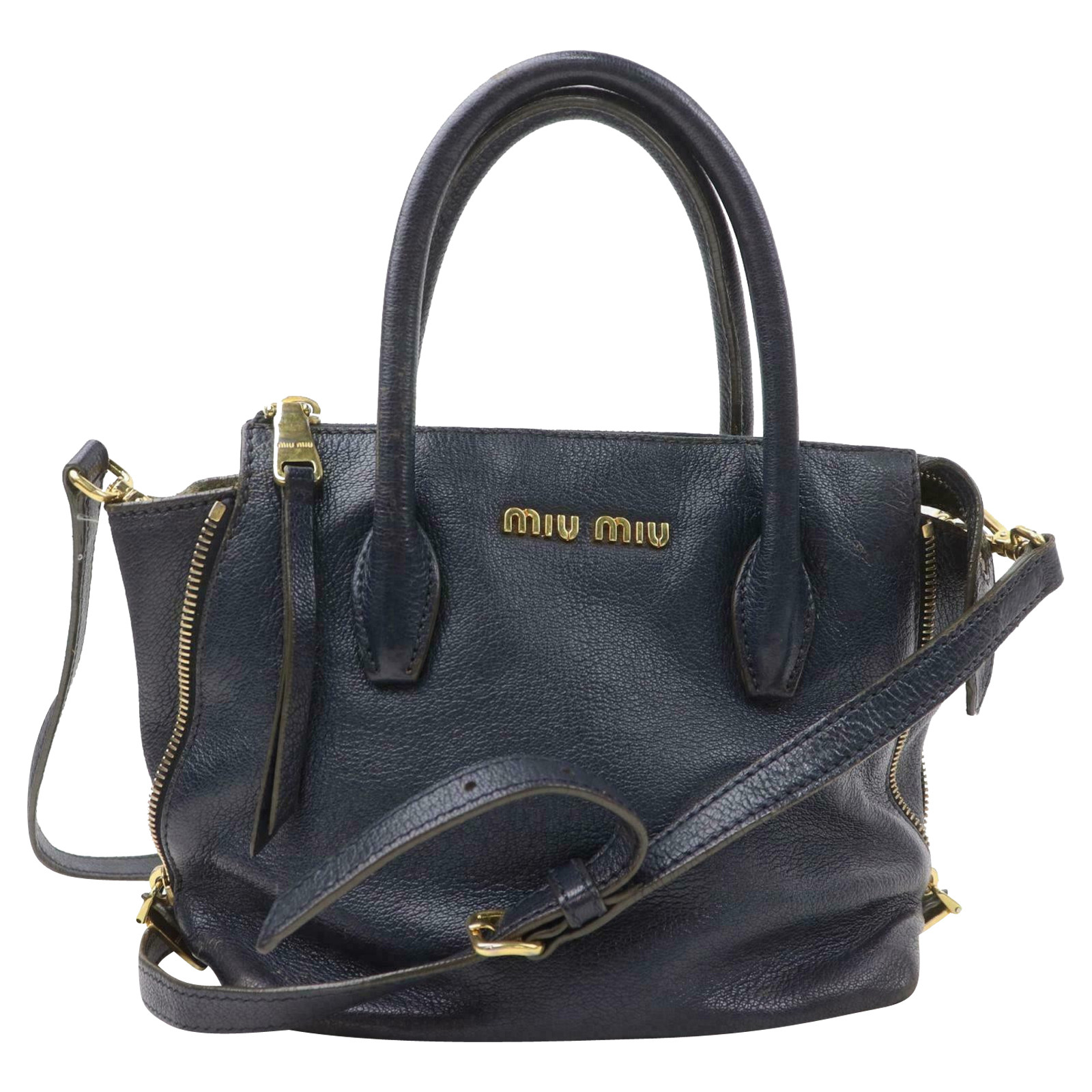Miu Miu Handtasche aus Leder in Blau - Second Hand Miu Miu Handtasche aus  Leder in Blau gebraucht kaufen für 299€ (4360064)