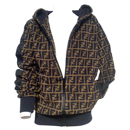 FENDI Damen Jacke/Mantel in Braun Größe: XL | Second Hand