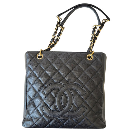 CHANEL Donna Shopping Tote Petit in Pelle in Nero