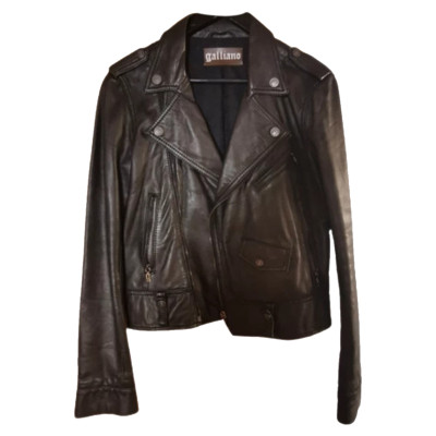 John Galliano Jacket/Coat Leather in Black