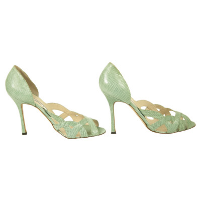 Brian Atwood Sandals Leather in Turquoise