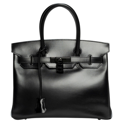 HERMÈS Women's Birkin Bag 30 aus Leder in Schwarz