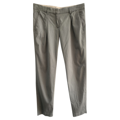 Turnover Trousers Cotton in Grey
