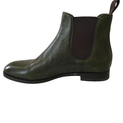 Santoni Ankle boots Leather in Olive