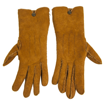Chanel Handschuhe aus Wildleder in Braun