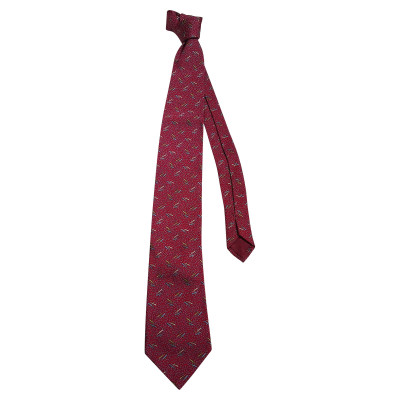 Hermès Krawatte aus Seide in Rot