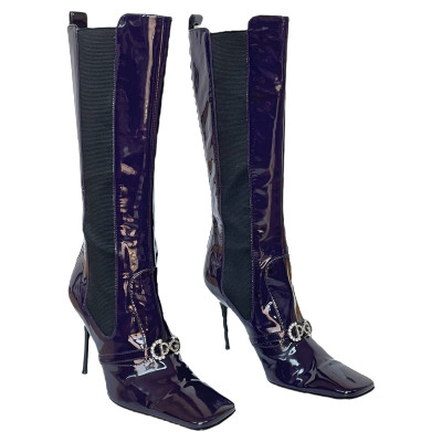 Dolce & Gabbana Boots Patent leather in Violet