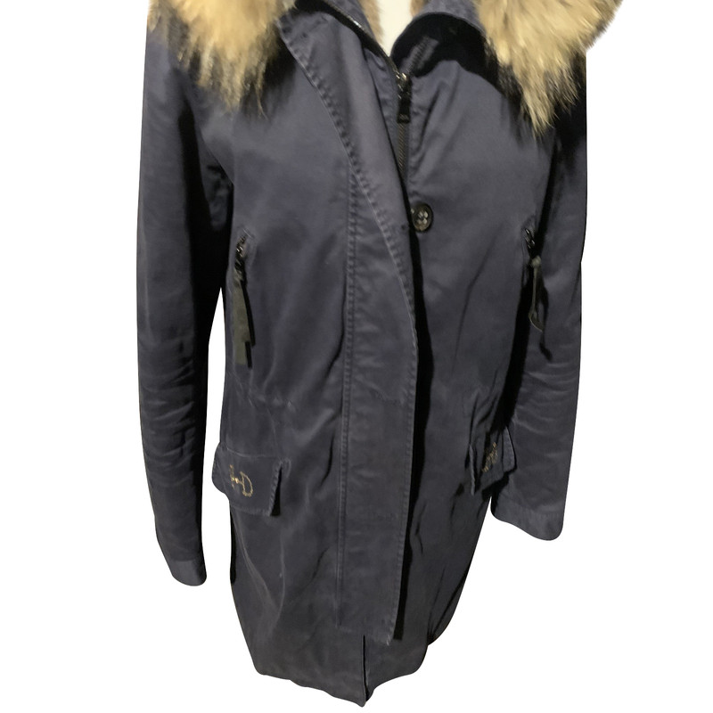 BLONDE NO8 Damen Jacke Mantel aus Baumwolle in Blau