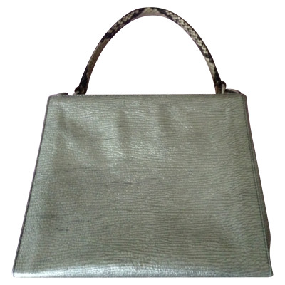 Abro Handtasche aus Leder in Silbern