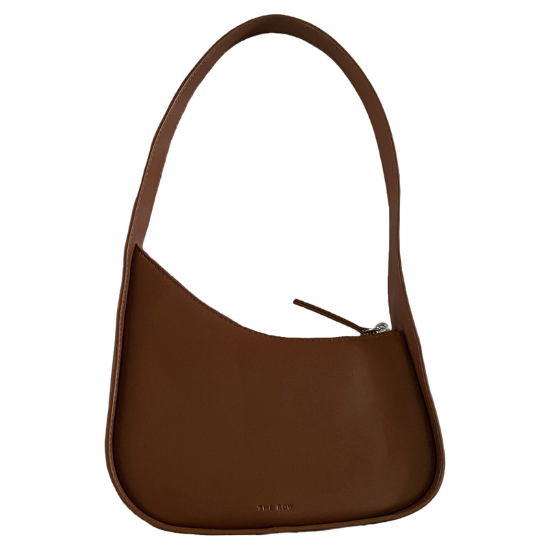 THE ROW Damen Half Moon Bag aus Leder in Braun Second Hand