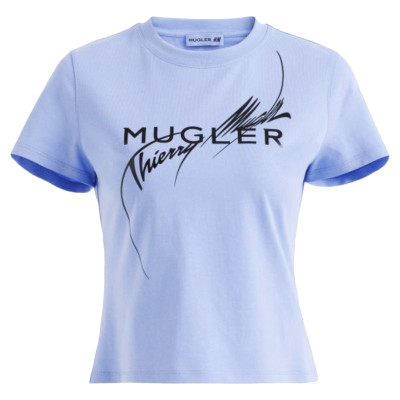 Mugler Top Cotton in Blue