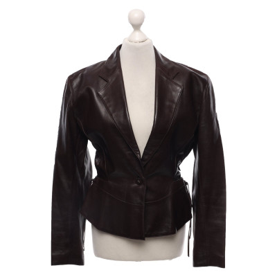 Alaïa Jacket/Coat Leather in Brown