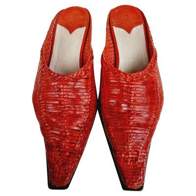 Cinque Slipper/Ballerinas aus Leder in Rot