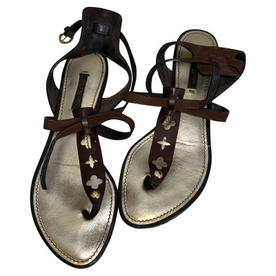 Louis Vuitton Sandals Leather in Brown