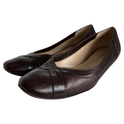 Costume National Slippers/Ballerinas Leather in Brown