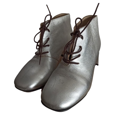 Custommade Ankle boots Leather in Silvery