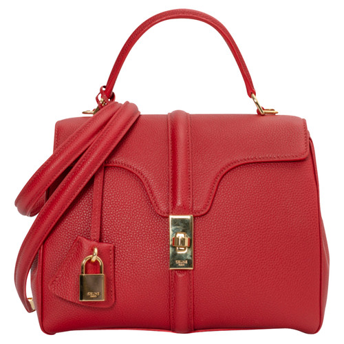 CÉLINE Damen 16 Bag aus Leder in Rot | Second Hand