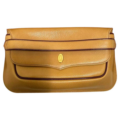 Cartier Clutch Bag Leather in Yellow