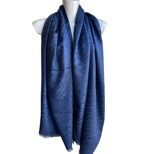 FENDI Dames Sjaal in Blauw | Tweedehands