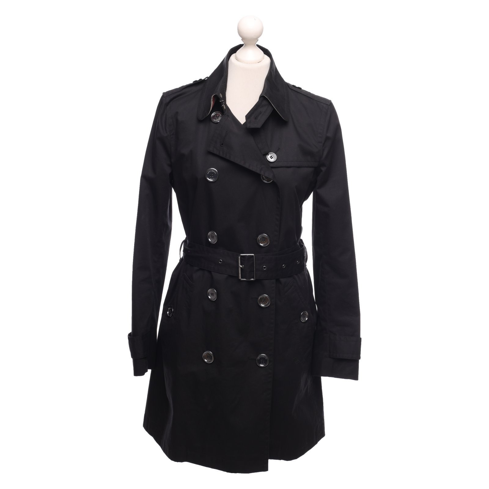 BURBERRY Women's Jacke/Mantel aus Baumwolle in Schwarz