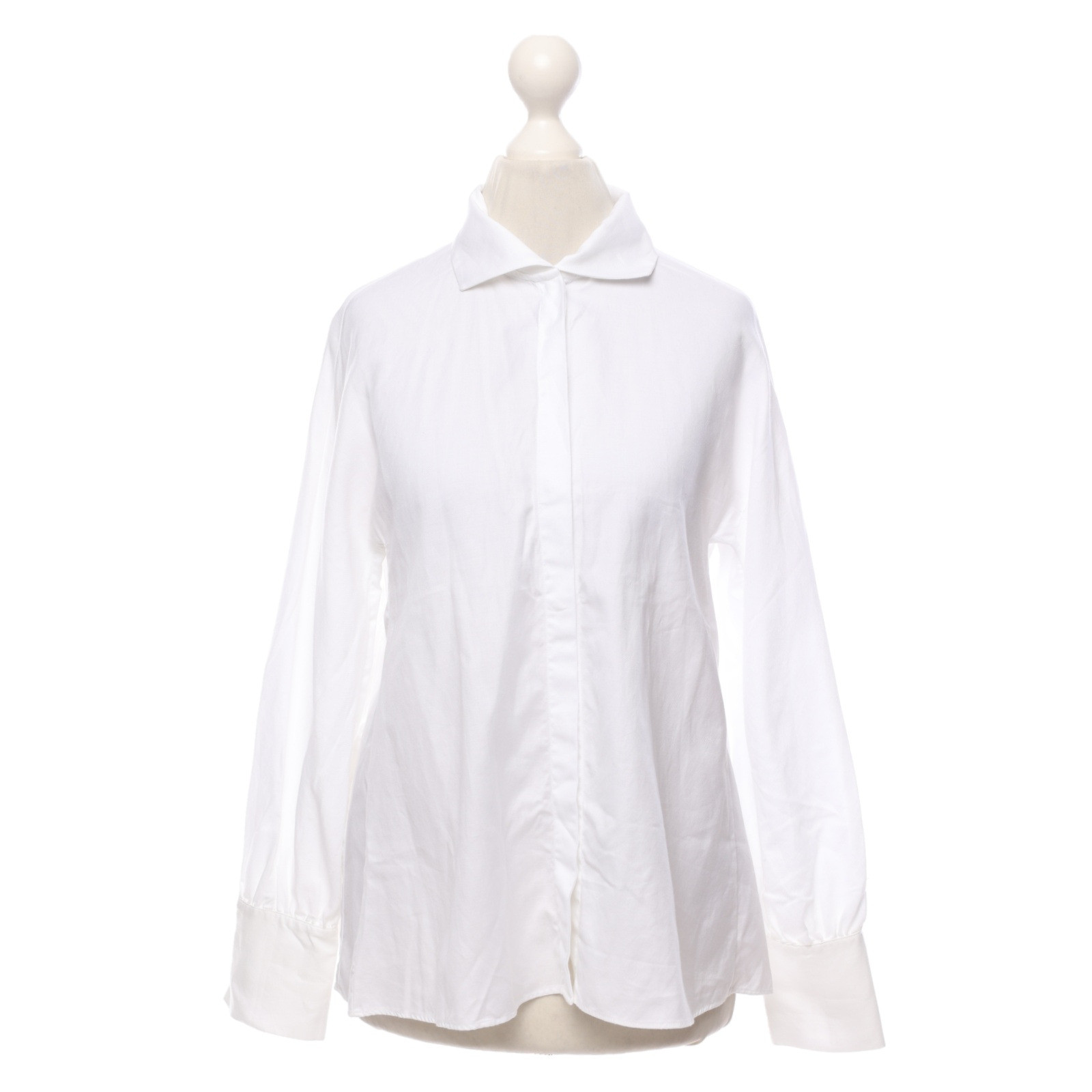 MASSIMO DUTTI Women's Top Cotton in White Size: DE 34