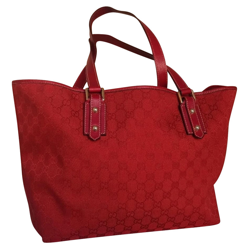 gucci red canvas bag