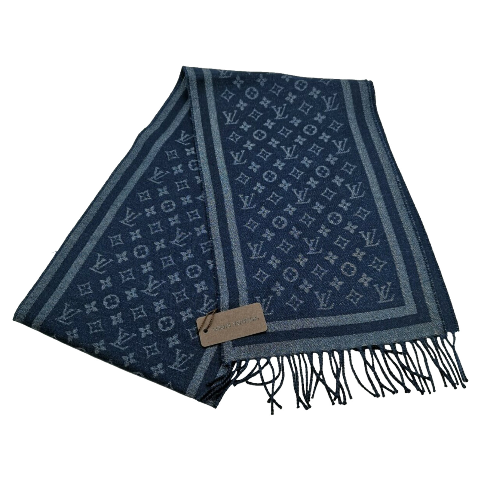 LOUIS VUITTON Damen Schal/Tuch aus Wolle in Blau