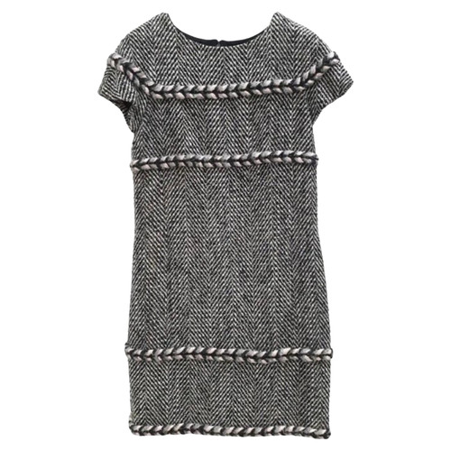CHANEL Women's Dress Cotton in Grey Size: FR 40