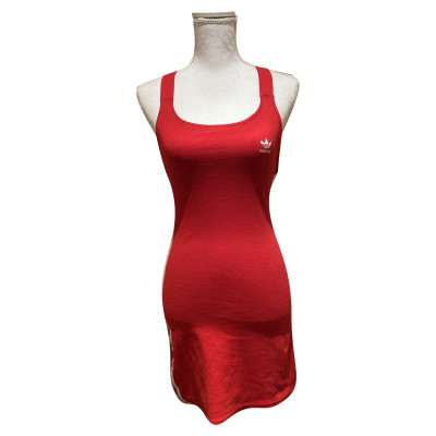 Adidas Kleid aus Baumwolle in Rot