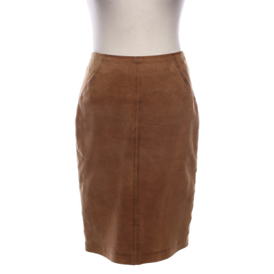 Tara Jarmon Skirt Leather in Ochre